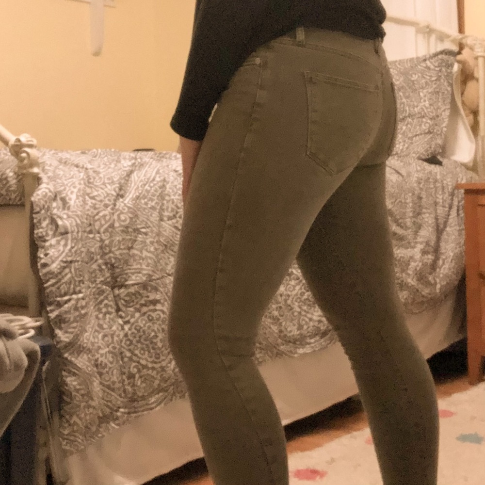 Gap True Skinny Olive Green Jeans